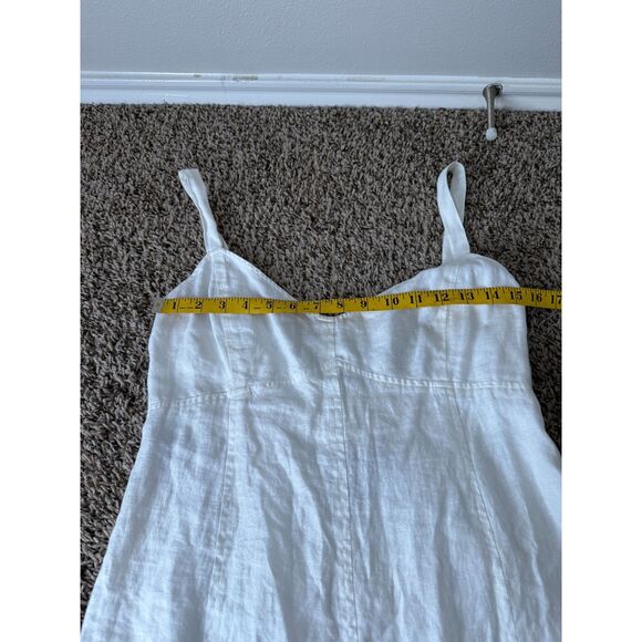 Lauren Ralph Lauren Y2k Babydoll Linen Midi Dress Sz 8 Cottagecore Beachy Boho - Picture 7 of 9